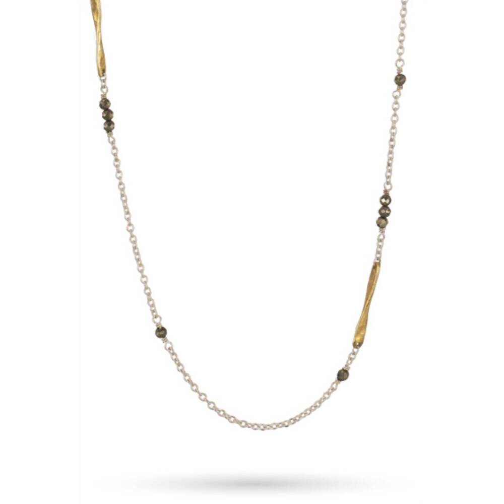 NEW WAXING POETIC lume pyrite chain - 28" in gold